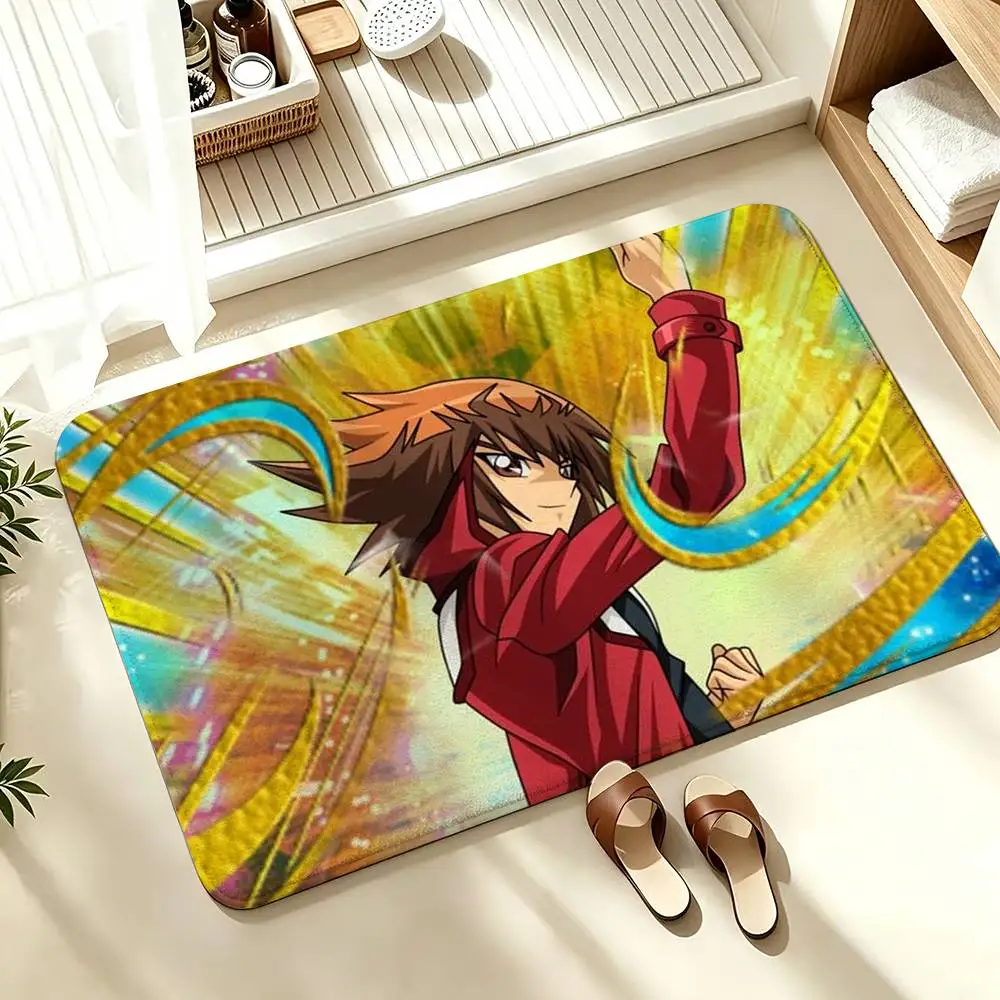 COOL Y-YU GI OH GX Hero J-Jaden Y-Yuki  Soft Absorbent Decorative Floor Mat for Bathroom Entryway Living Room