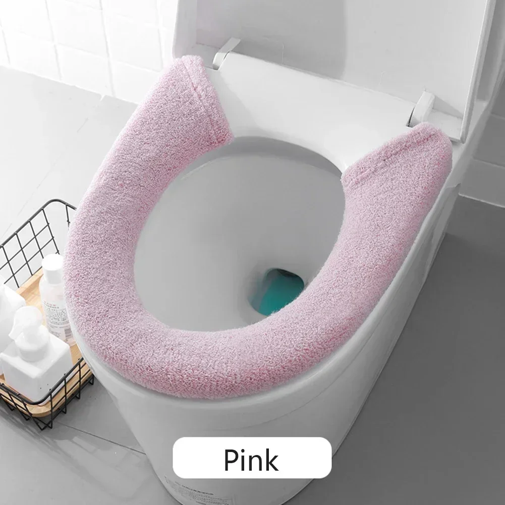 Bathroom Toilet Seat Thickened Toilet Washable Soft Warmer Mat Cover Pad Closestool Mat Seat Case Toilet Lid Accessories