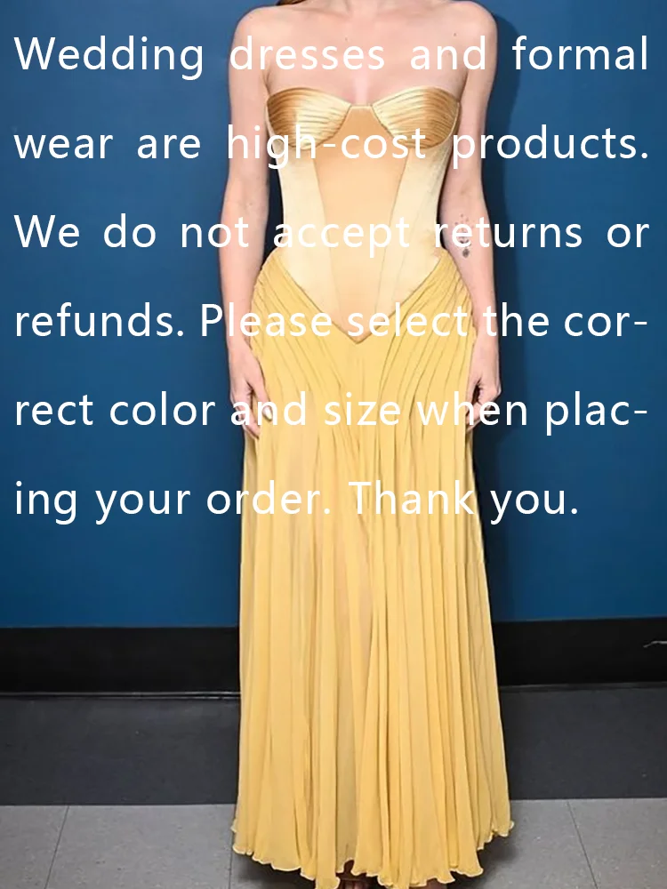 Classic Gold Sweetheart Sleeveless Corset Pleat Straight Formal Evening Dresses Celebrity Dress Customzied