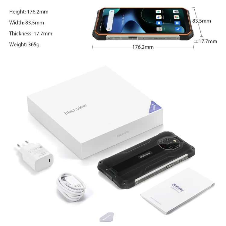 Blackview Telefoon Bv8800 Robuuste Telefoon 8Gb 128Gb Ir Night Vision Helio G96 Octa Core Android 11 Blackview Smartphone