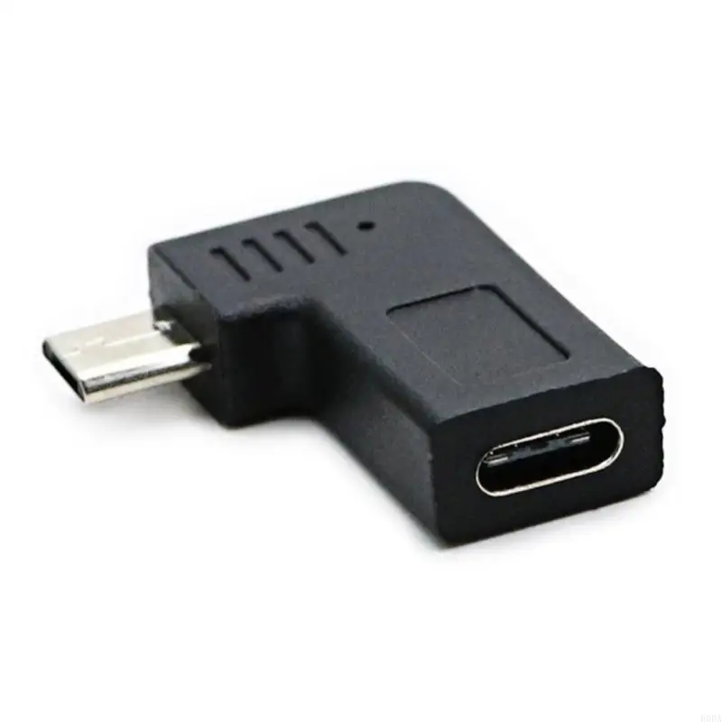 90 degrés USB C Femelle à Micros USB Convertisseurs d'adaptateurs masculins pour comprimés
