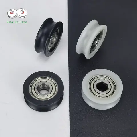 5*20*7 U groove door or window black color nylon bearing bore 5mm,Sliding wheels/rollers/pulleys diameter 20mm,thickness 7mm.