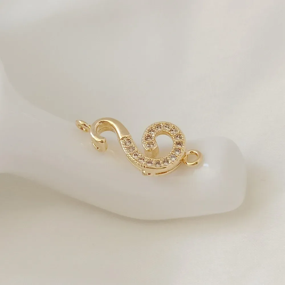 

14K Gold-plated, Zircon Note, Double Ring Link, Pendant, Hairpin, Earrings, Tassels, DIY Jewelry Accessories