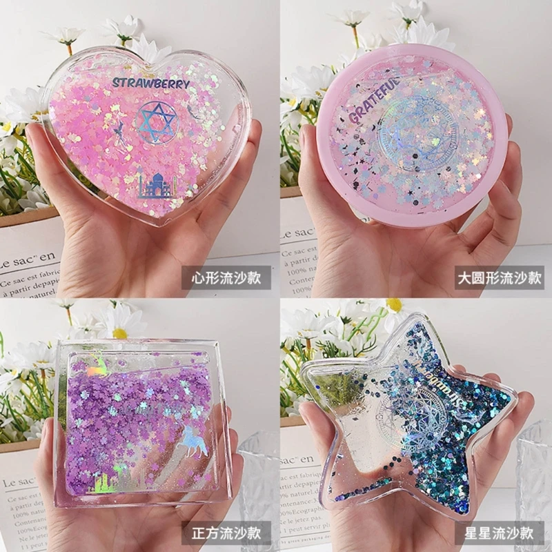 

Heart Round-Star Silicone Resin Art Mold Coaster Shaker Epoxy Molds Quicksand Frame Cup Mat DIY Resin Casting Mould Ideal-Gift