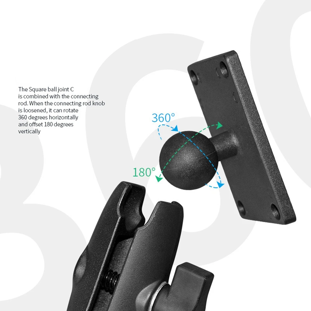 Aluminum Square Mounting Base With 1 Inch Rubber Ball Head Motorcycle Mounting Base For RAM Navigation Bracket