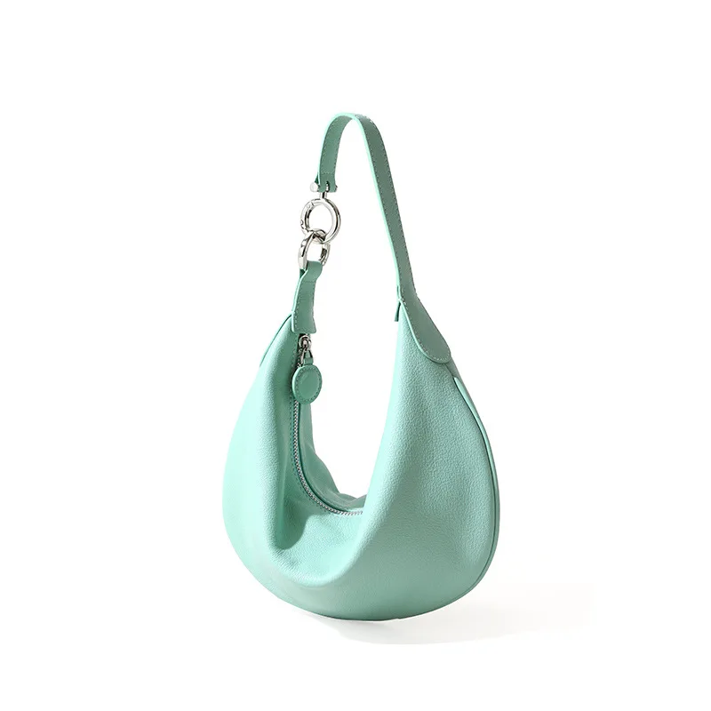 

Genuine Leather Clutch Bag for Women, Top Grain Cowhide Thin Wristlet Purse with Zipper
