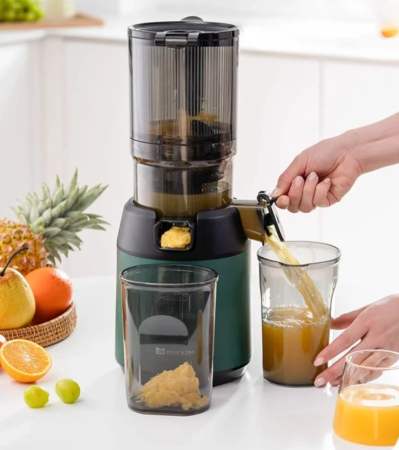 220V Slow Juicer Cold Press Extractor Filter Free Easy Wash Electric Fruit Juicer Machine Large Caliber Commercial