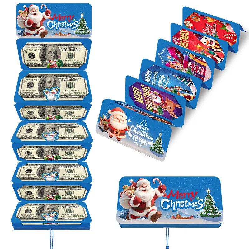 New Santa Claus Money Box - 10-Slot Red Envelope for Christmas Surprise Party & Cash Storage