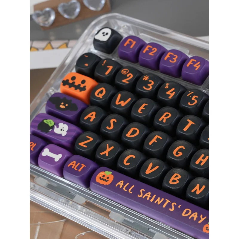 

Halloween-themed Keycap Five-sided Sublimation PBT Compatible with Mechanical Keyboards 61/68/75/87/98/108Etc.