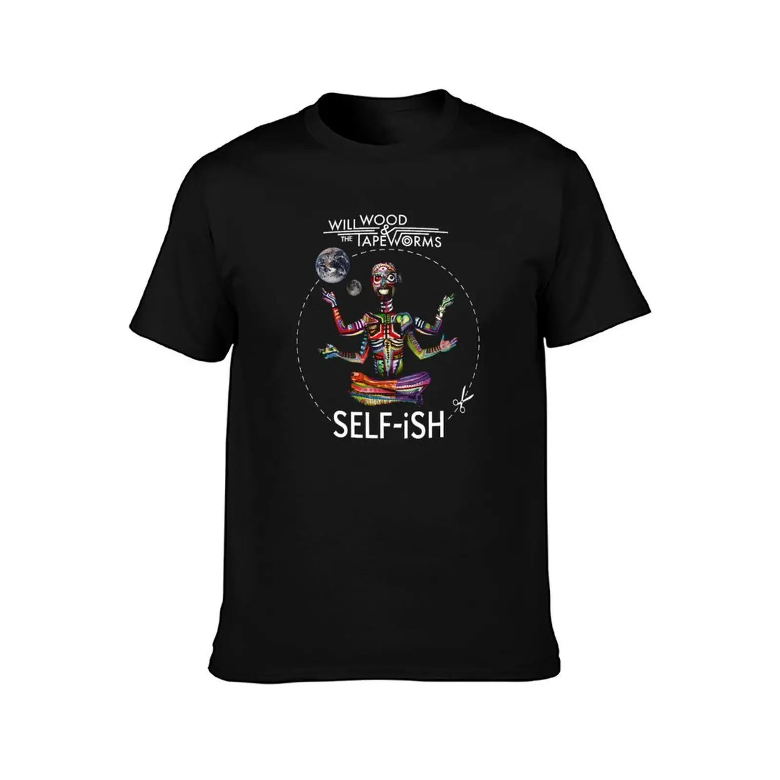 تي شيرت Selfish Self-ish Will Wood تي شيرت للرجال جرافيك مضحك مضحك تي شيرت قطني