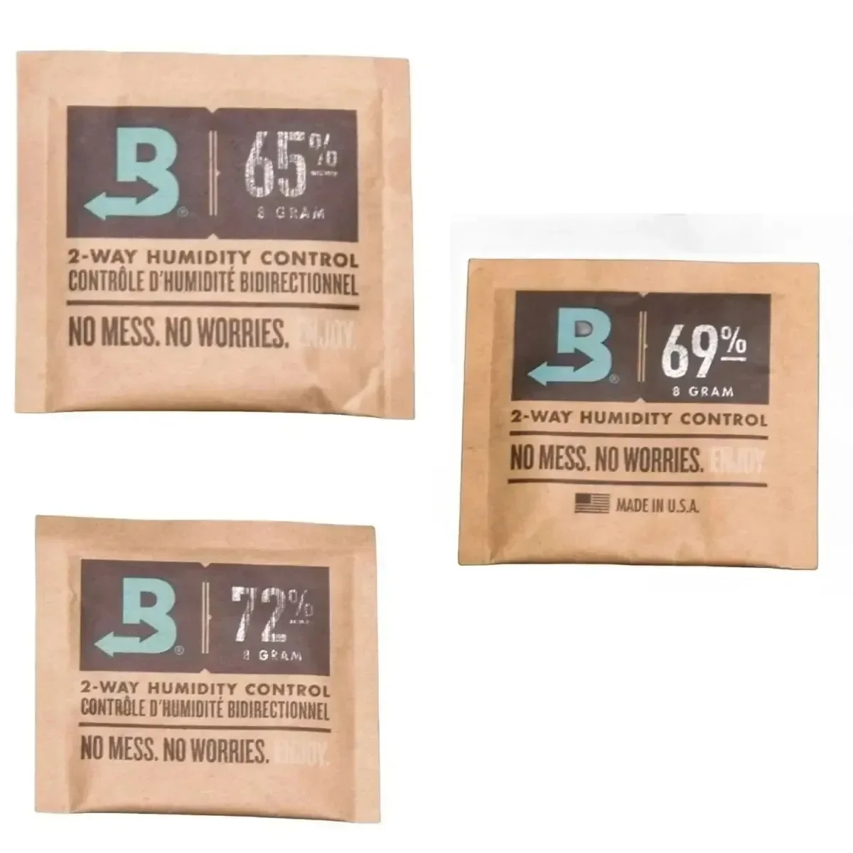 Véritable pack de contrôle de l'humidité des cigares Boveda 8g pour 72 62 65 69% d'humidité - Parfait pour les accessoires et les collectionnants des cigares