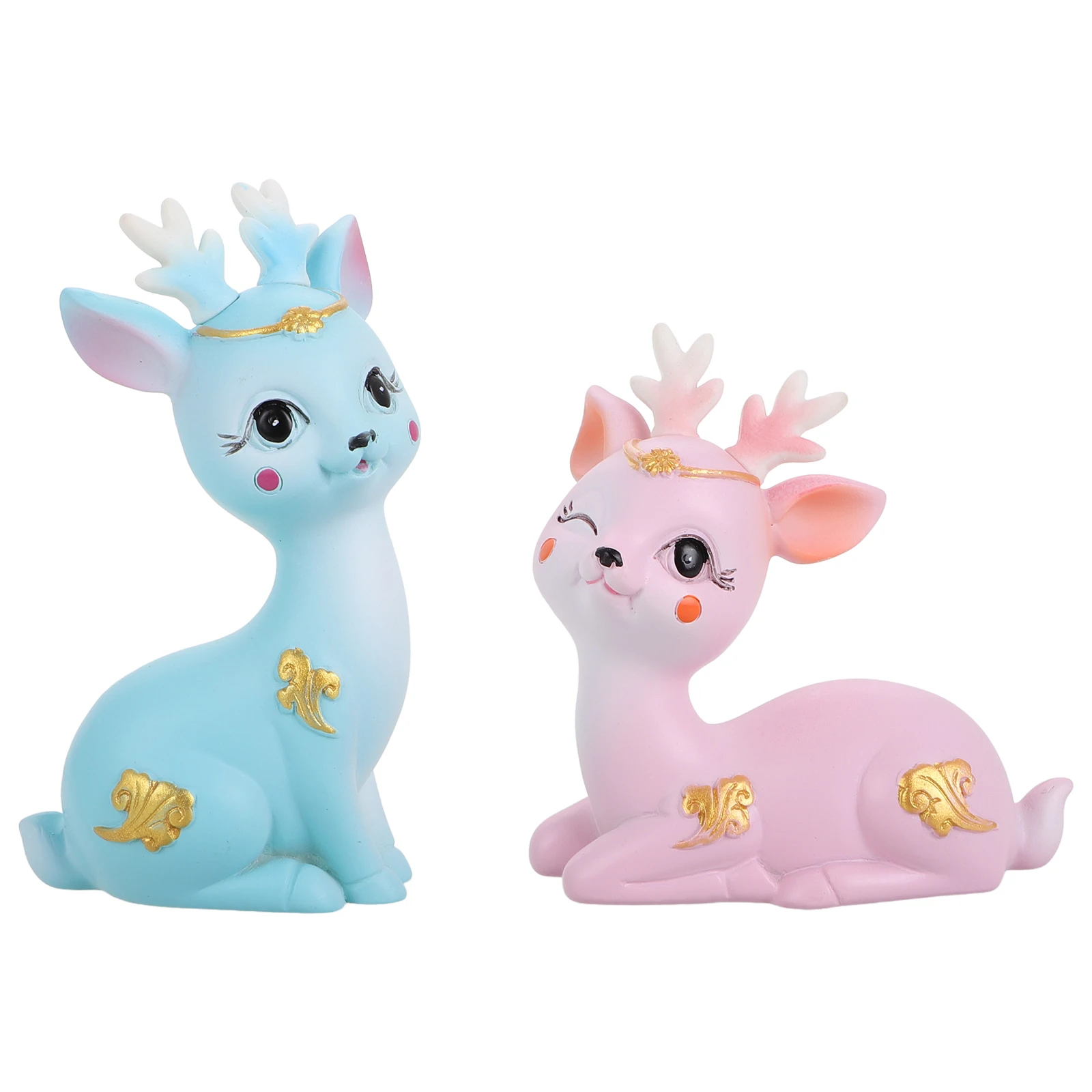 

Fairy Deer Figurines Car Decor Resin Animal Statues Reindeer Ornament For Center Console Creature Figurines Car