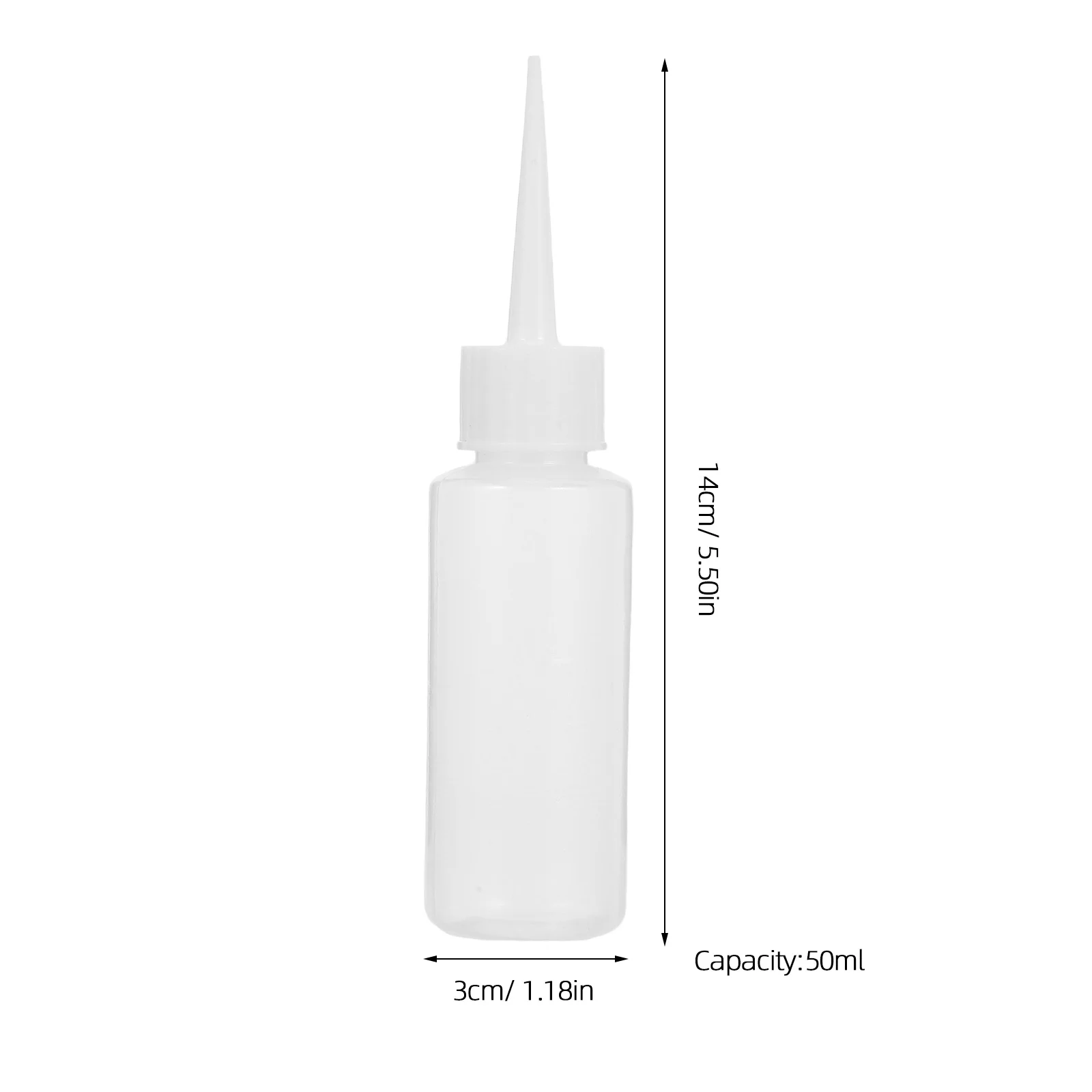 Bouteilles à presser de 50Ml, 6 pièces, bouteille en plastique rechargeable à bouche pointue pour la distribution d'huile de couture de beauté, adhésif polyvalent