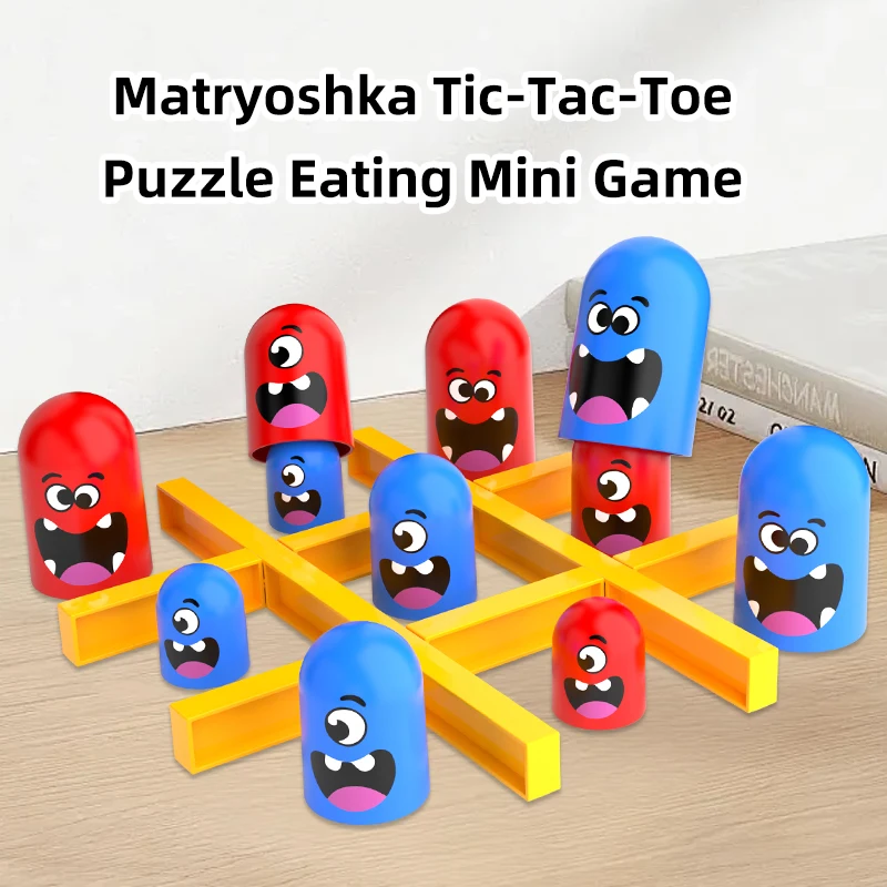 KNYYSECQ Jogo do Galo, Conjunto de Bonecos de Grande Sucesso, Jogo de Quebra-Cabeça Duplo com Bonecos Bem Desenhados (Boneco Grande Come o Pequeno), Brinquedo Infantil Divertido