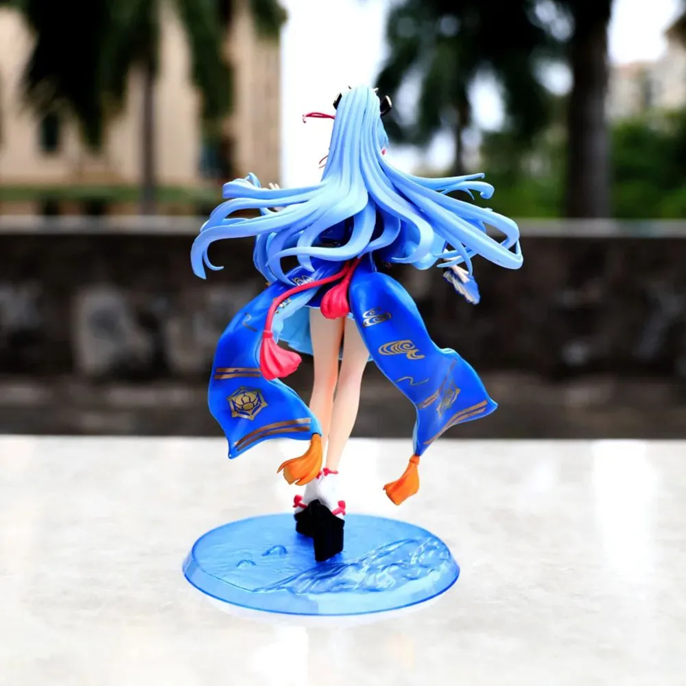 28CM Anime Genshin Impact Game Figure Kamisato Ayaka PVC Action Figure Collection Model Doll Child Kid Gifts