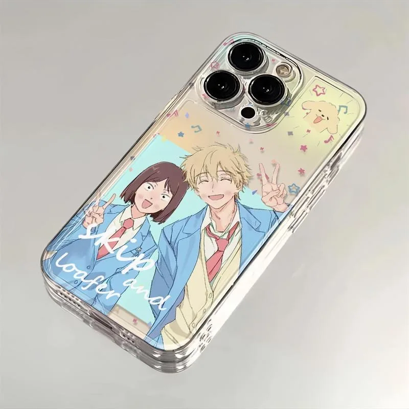 Anime Skip and Loafer Young Girl Boy Phone Case For Samsung A16 A06 A55 A35 A25 A15 A54 A34 A24 A14 A13 A53 A33 Clear Back Cover