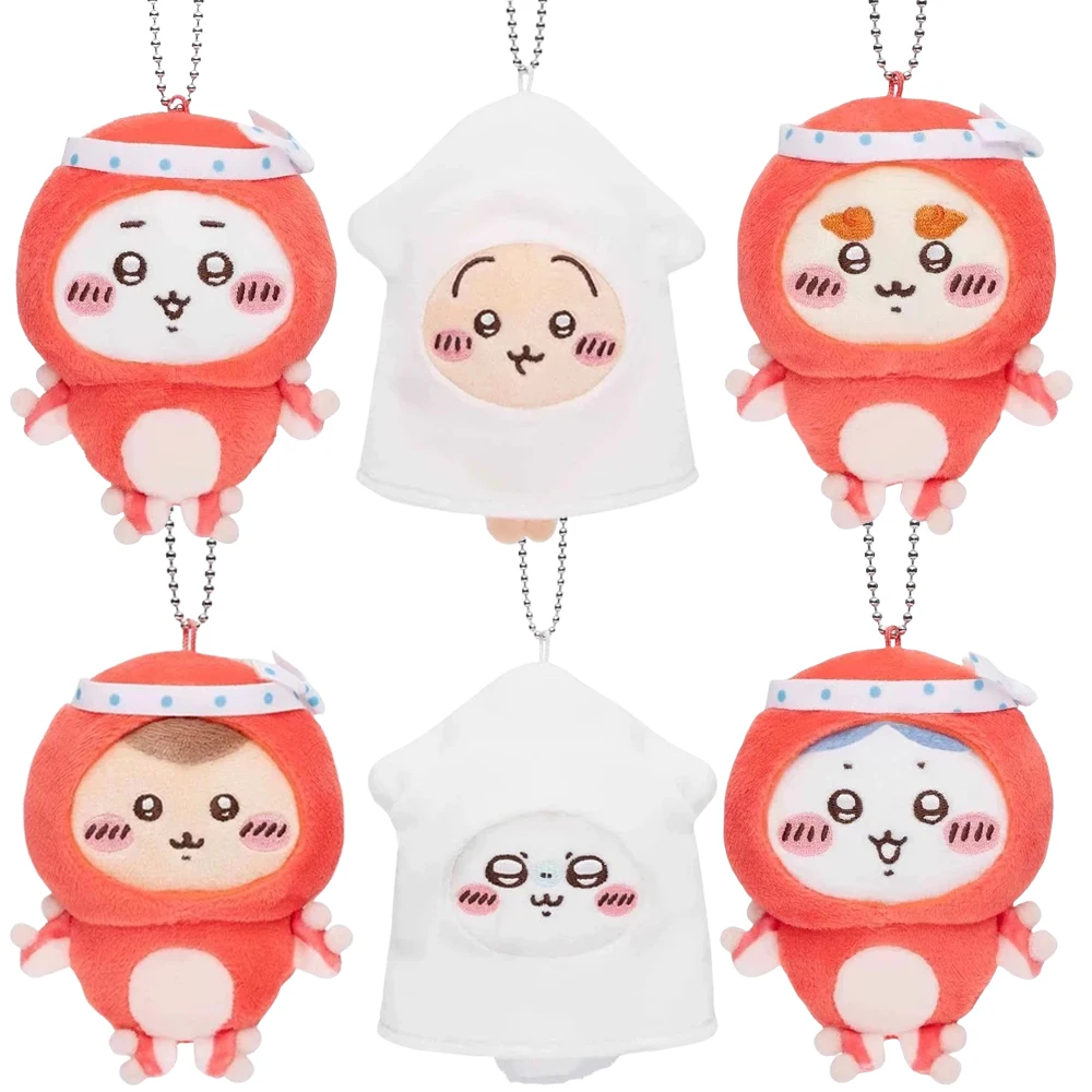 Chiikawas Usagi Hachiware Momongas Cosplay Squid Octopus Series Plush Doll Toys Anime Cartoon Cute Plushie Pendant Keychain Gift