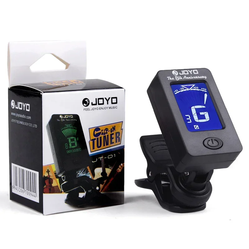 JOYO JT-01 Guitar Tuner Clip-on Chromatic Digital Tuner  Frequency LCD Tuner for Acoustic Guitar Accessory Ukulele Violin