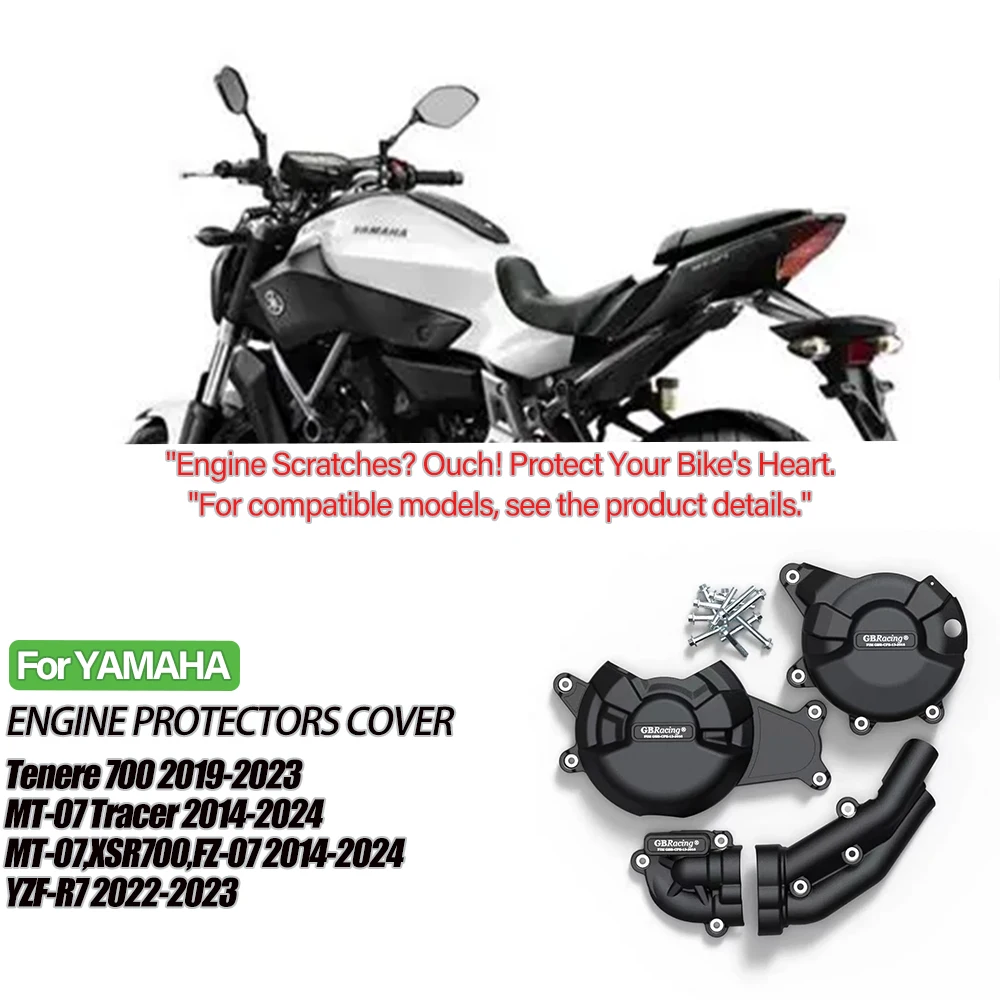 

For Yamaha FZ07/XSR700/MT-07 Adventure/Tenere 700 2014-2024 Engine Cover Protection Case Motorcycle Accessories