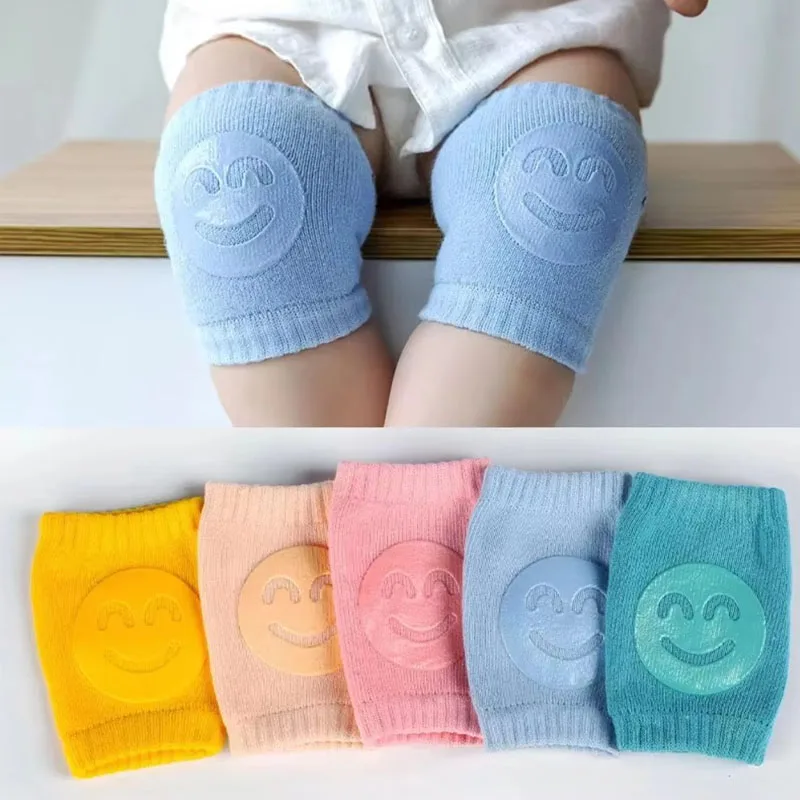 1/2/3/4Pairs Baby Kneepad Cotton Infant Knee Protector Breathable Sweat Absorbing Non Slip Crawling Pad For Toddlers Elastic