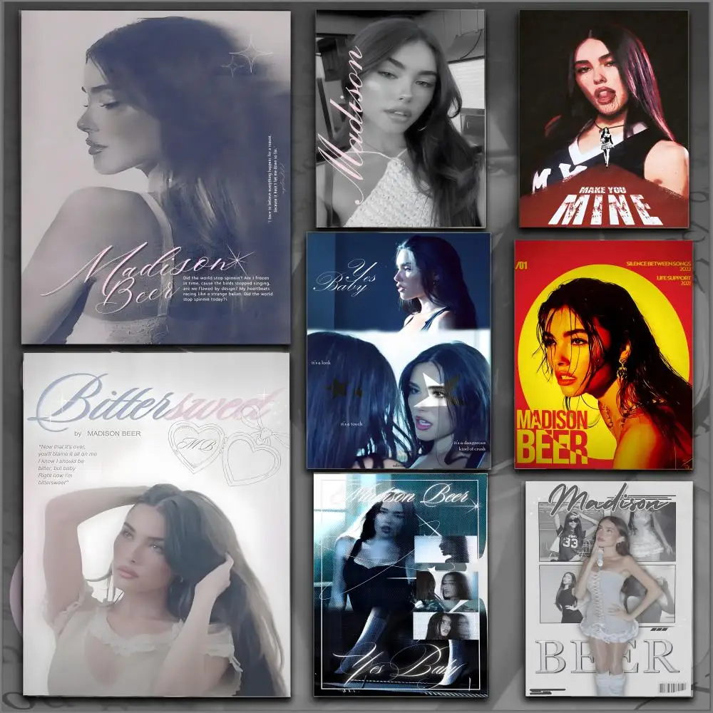 Singer M-Madison Beer Poster Creative Wall Art Stickers For Living Room Dormitory Bedroom Easy To Apply No Mess