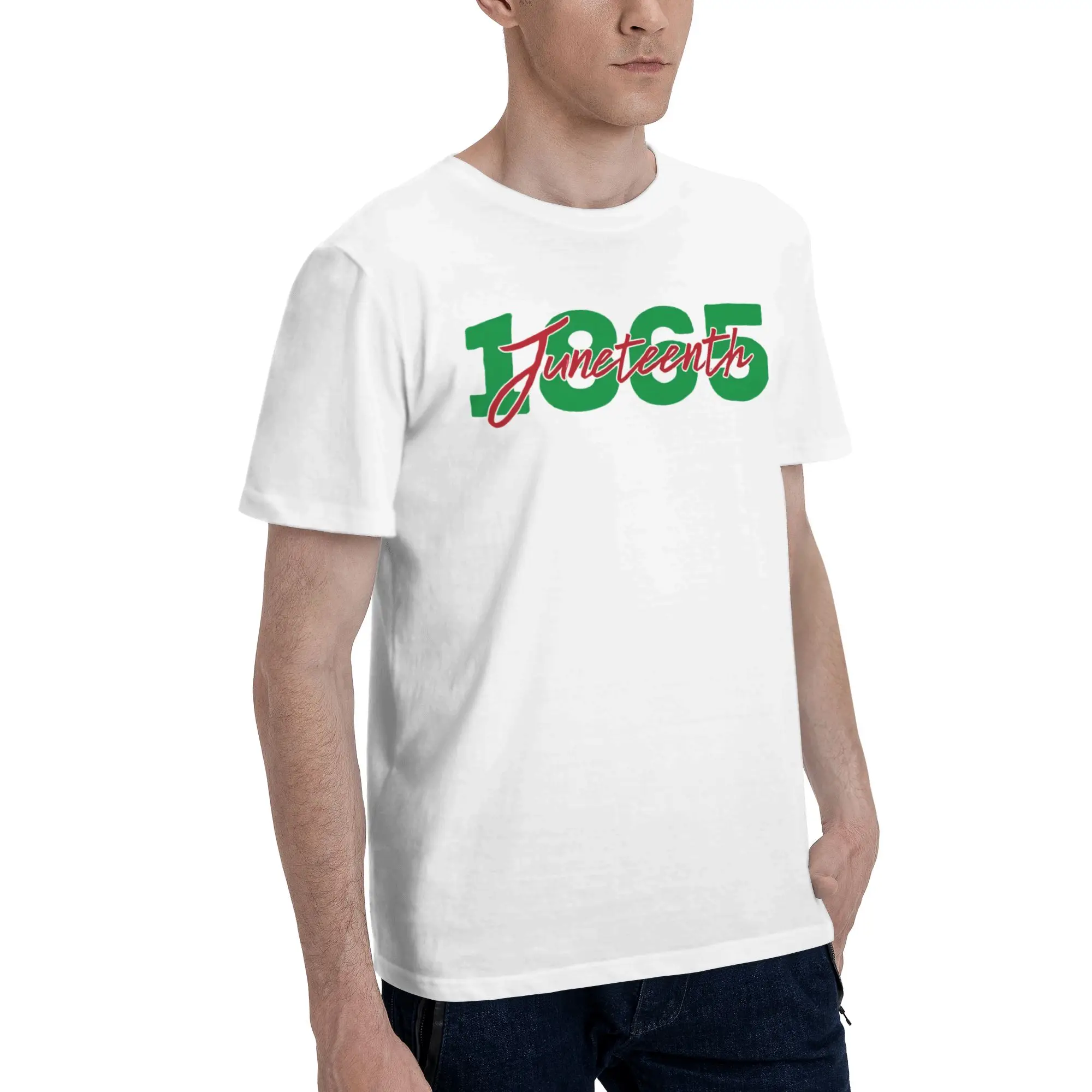 Mens Womens Juneteenth Day 1865 June 19th African American Pride Shirt Pure Cotton Graphic Printed T-Shirt  Top Clothing
