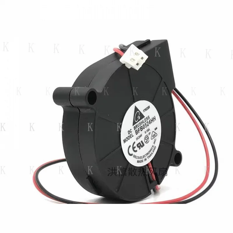 C  FOR 1PCS Delta BFB0524HH 5015 DC24V 0.16A 2-Pin Dual Ball Blower Turbo Cooling Fan
