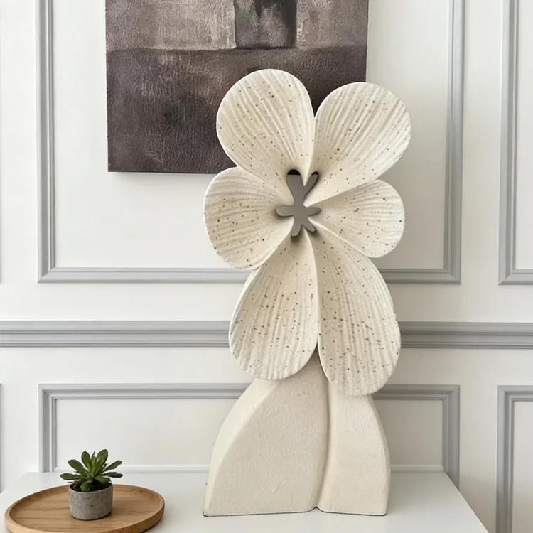 Modern simple flower language sculpture art ornament home living room desktop soft decoration