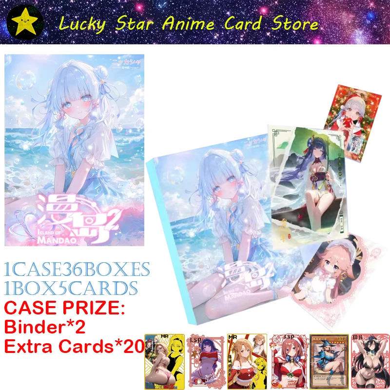 

MANDAO ISLAND 2, новейшая оптовая продажа, коллекционные карты A6 Goddess Story, аниме-доска Doujin Booster Box, редкая карта SSP LSP, игрушки, подарки