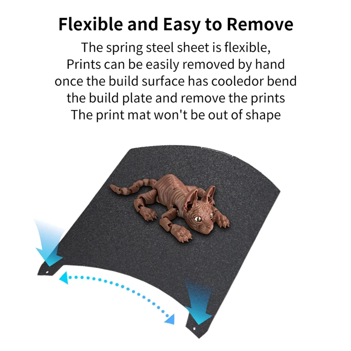 ABLG For K2 Plus PEI Frosted Build Plate Excellent Adhesion High Flatness High Strength and Wear Resistance