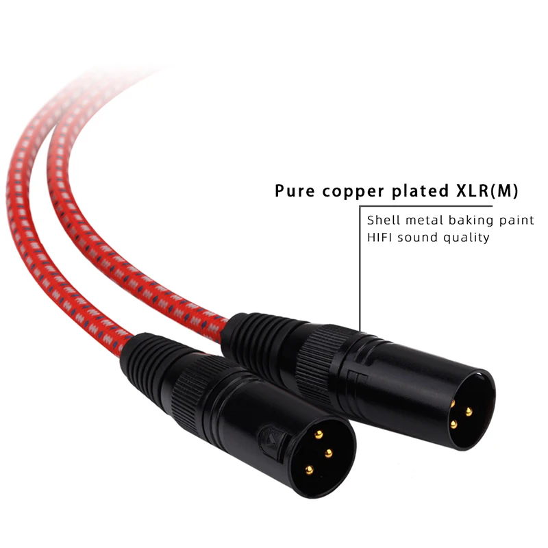 YYTCG jedna para Hifi 2 RCA Malel na 2 XLR męski kabel Audio wysokiej jakości podwójny kabel RCA na podwójny kabel XLR