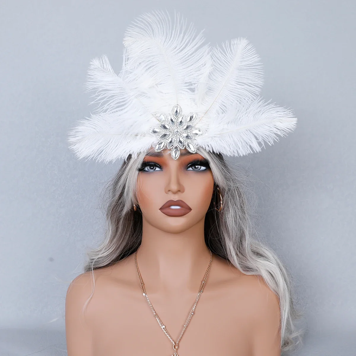Adjustable Band Feather Headdress For Theater/Cosplay Symbolic Respect Costume Props With Feathers