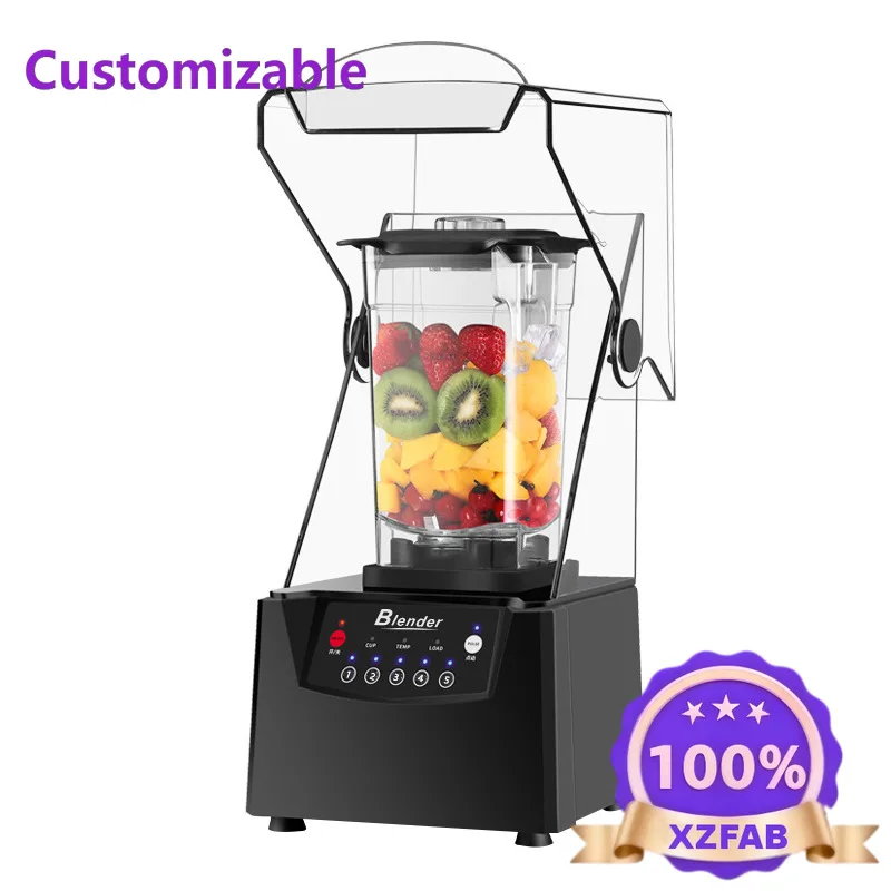 Factory Direct 2026 Frullatore Commerciale Silenzioso con Coperchio per Smoothie e Tè al Latte, Processore Alimentare Insonorizz