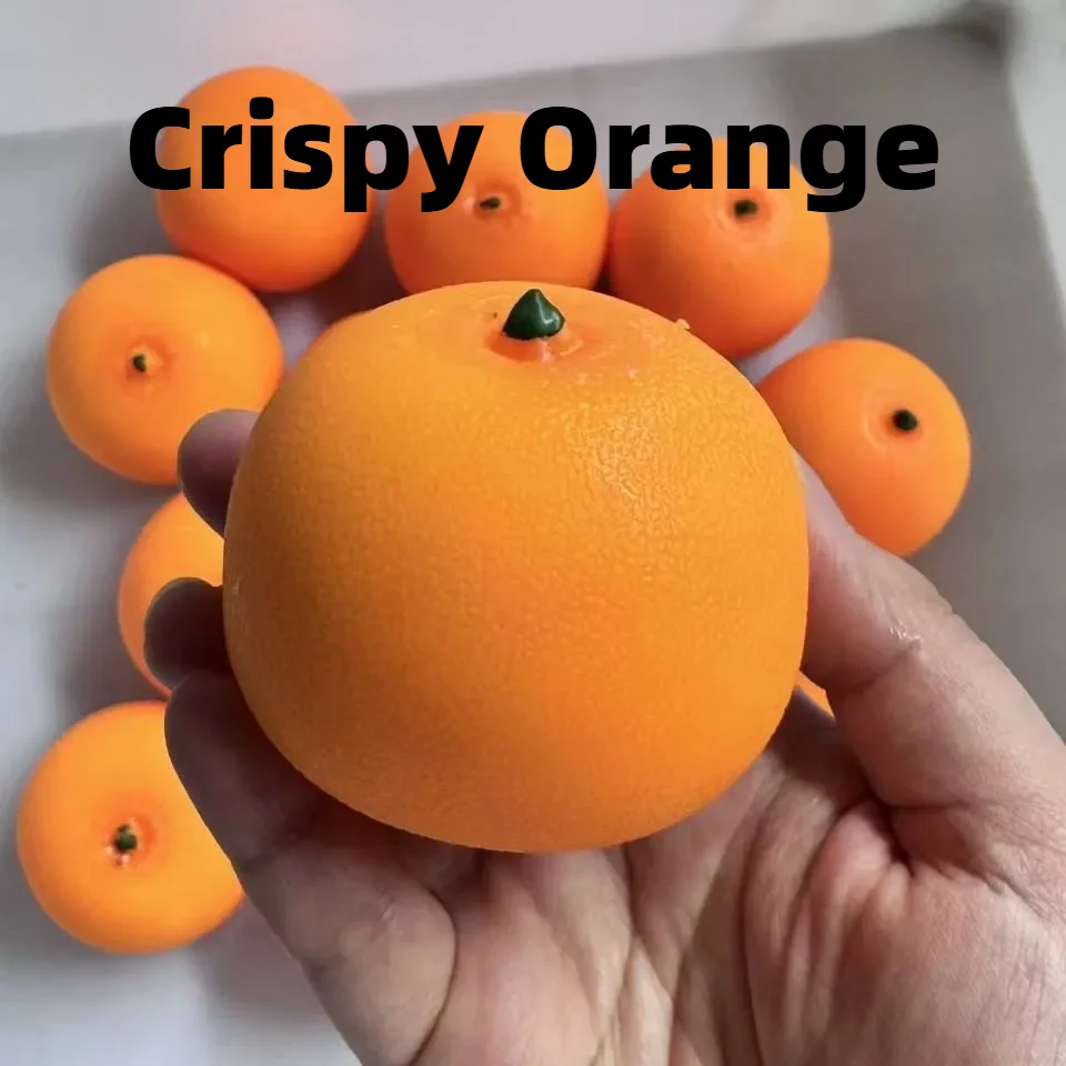 

Crispy Simulated Orange Stress Ball Squishy Sensory ADHD Anti Stress Relief Fidget Toys with Crisp Squeeze Ball DIY Handmade