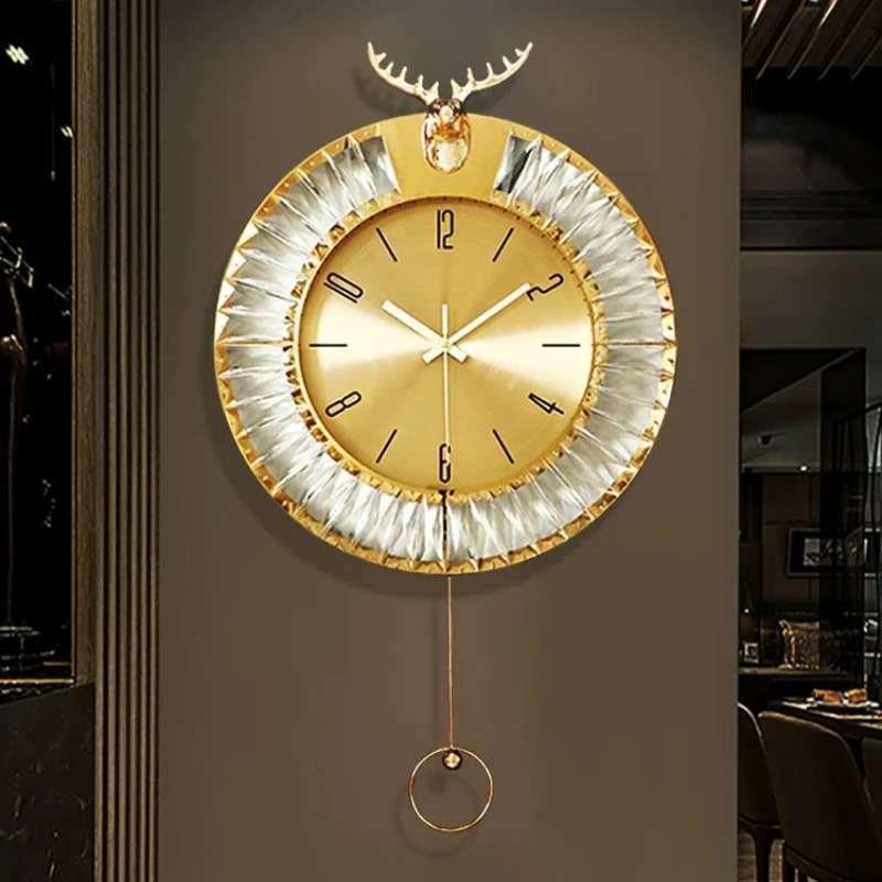 Metal Wall Art Minimalist Clock Wall Living Room Luxury Vintage Design Wall Clocks Nordic Aesthetic Reloj De Pared Home Decor