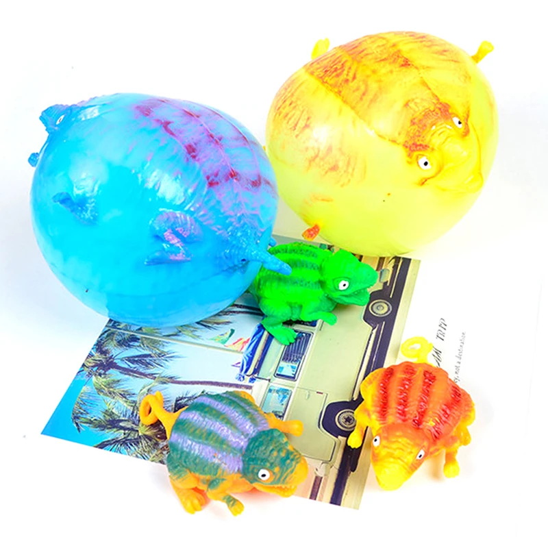 1Pc Dinosaurus Speelgoed Antistress Opblaasbaar Dierenspeelgoed Knijp Zachte Bal Ballon Speelgoed