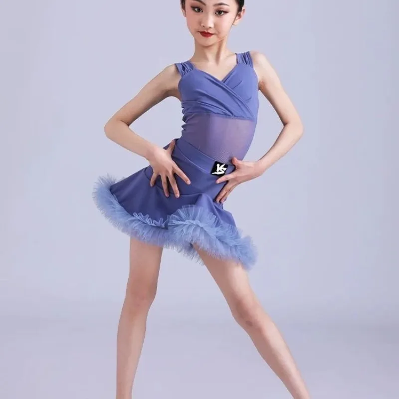 New Latin Dance Suit Dance Practice Set Suspender High Sense Summer Internet Celebrity Girls Children