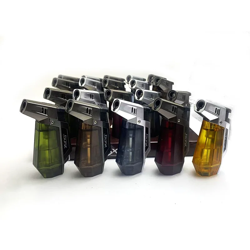 Practical High-value Inflatable Direct Black Technology Lighter High Temperature Small Welding Gun Cigar Spray Gun Portable