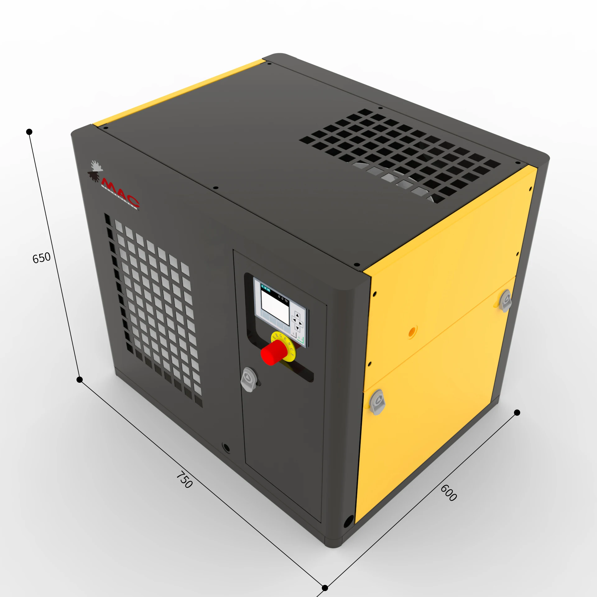 Energy Saving Intelligent Control 4i Interlock 4kw Smart Panel Oil Injected Screw Air Compressor