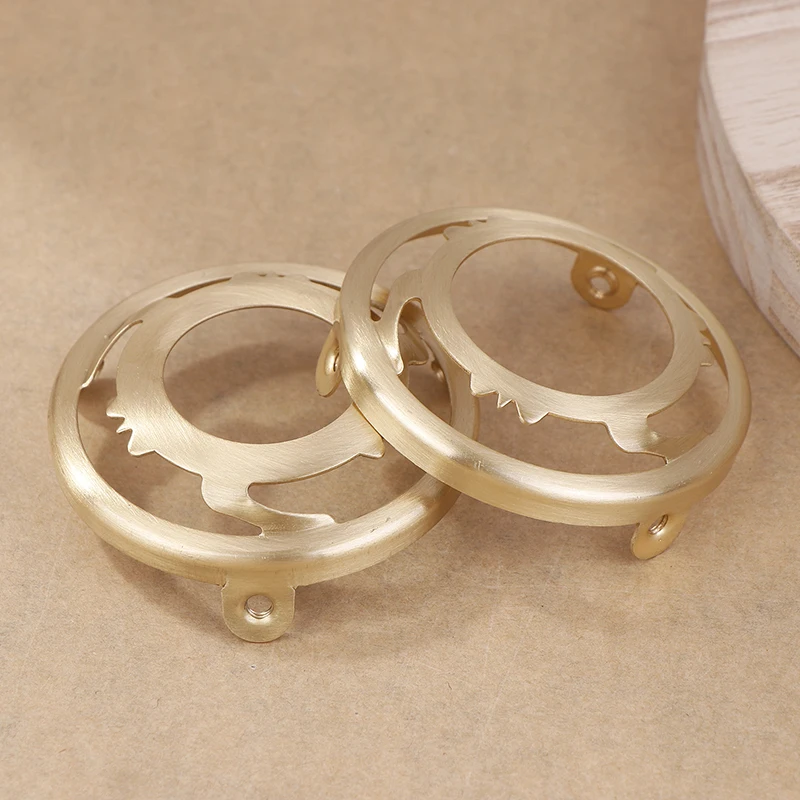 1Pc Light Socket Brass Three Holes Ring E27 E14 Screw Lampshade Fixed Ring Holder Shade And Socket Connecter