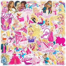 10/50pcs Disney Cartoon Anime Princess Barbie Stickers for Scrapbooking Notebook Fridge Laptop Suitcase Phone Sticker Kids Toy