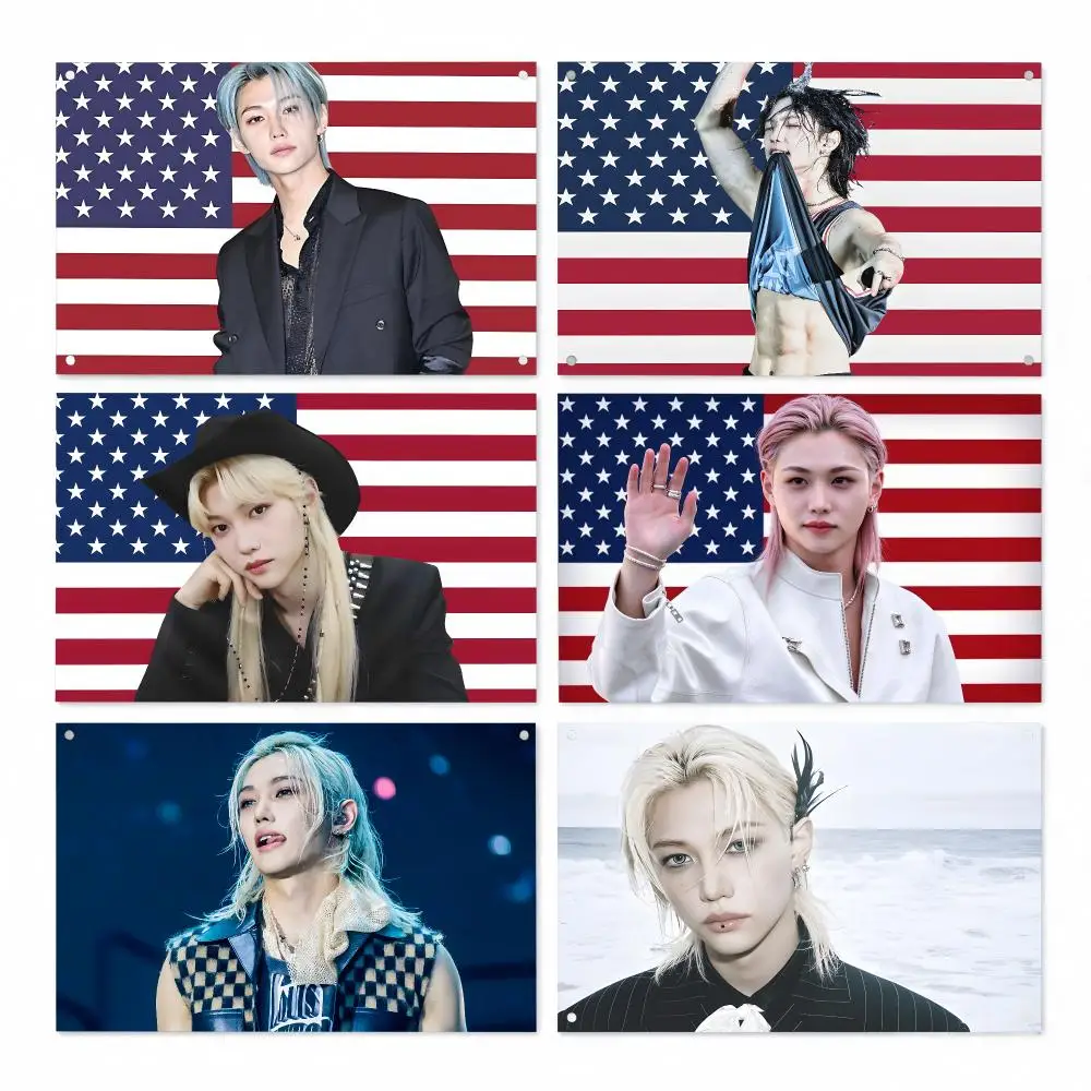 Popular Music F-Felix Flags Personalized Image Wall Hanging Decor for Garage, Bedroom, Living Room, Dorm