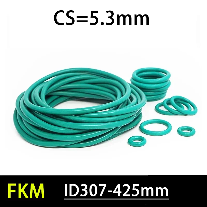 Уплотнительные кольца FKM для высокой температуры и давления (ID307-425 мм * CS5,3 мм) Прокладки из фторкаучука для тяжелого использования Уплотнительные кольца FKM для высокой температуры и давления (ID307-425 мм * CS5,3 мм) Прокладки из фторкаучука для тяжелого использования