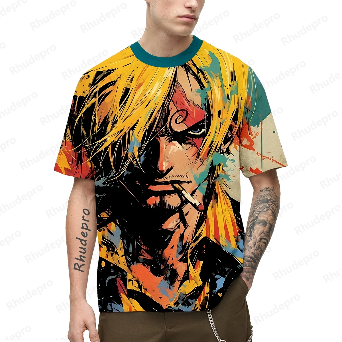 2024 mężczyzn Anime jednoczęściowa małpa D. Luffy t-shirt z nadrukiem 3D Cosplay t-shirty damskie i dziecięce duży Top oversize