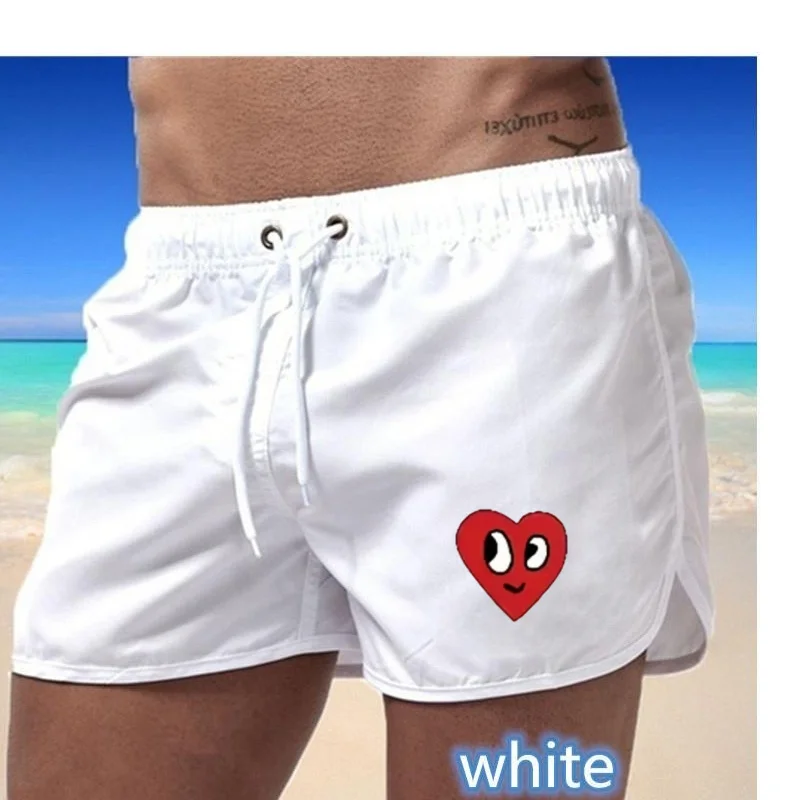 

Summer Men's Quick Drying Beach Shorts Urban Print Jogging Casual Pants Lightweight Surf Swimming Trunks