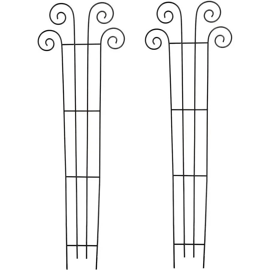 

48 High Set of 2 Wave Iron Trellis Ideal Gift for Floral Arrangements Wedding or Party and Use Next to Structures Home or Office