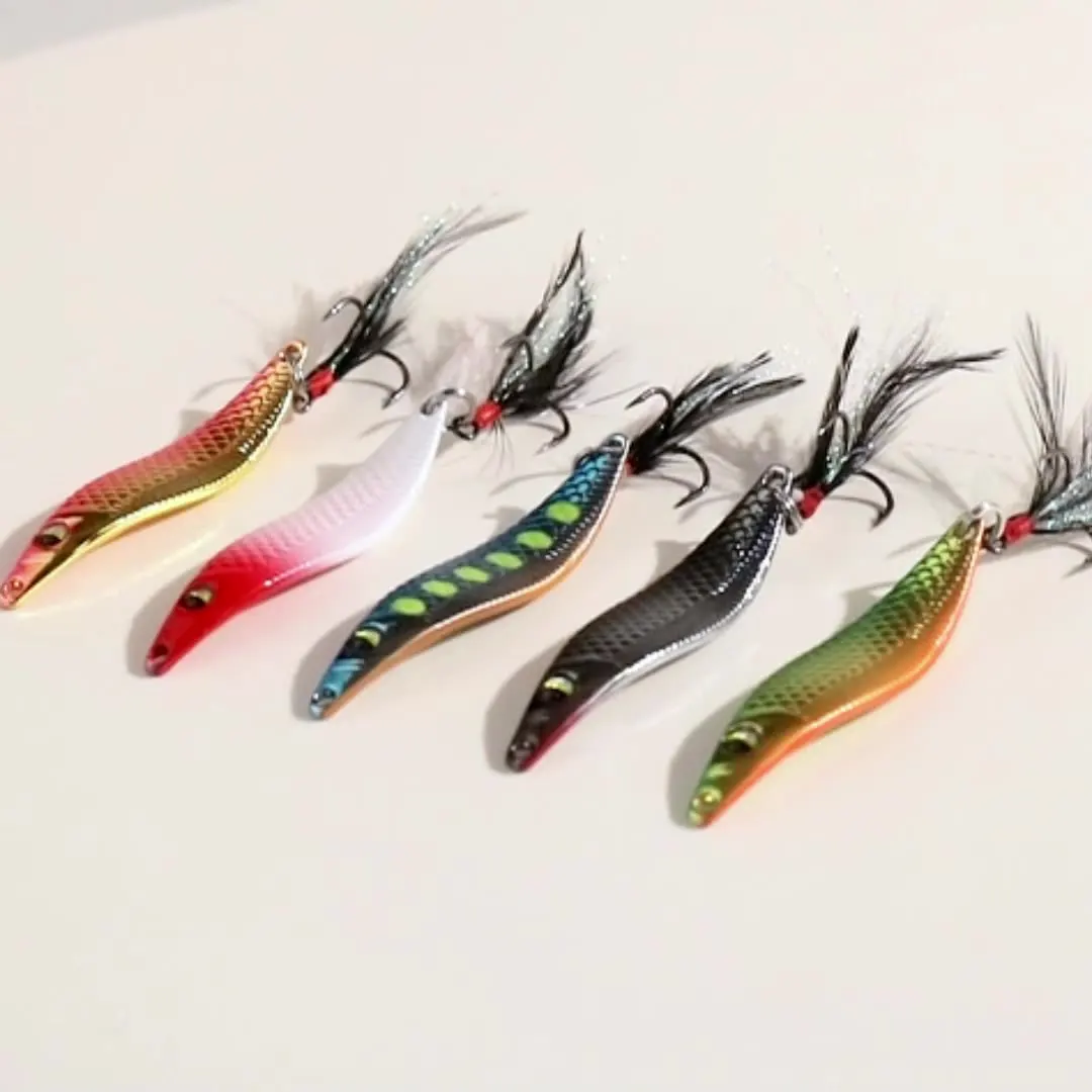 Fishing Lures Big Angle S-Shape Spoons Streamline Actual Combat Long Cast Artificial Spoon Lures Luminous Glow Bait Sea Sinking