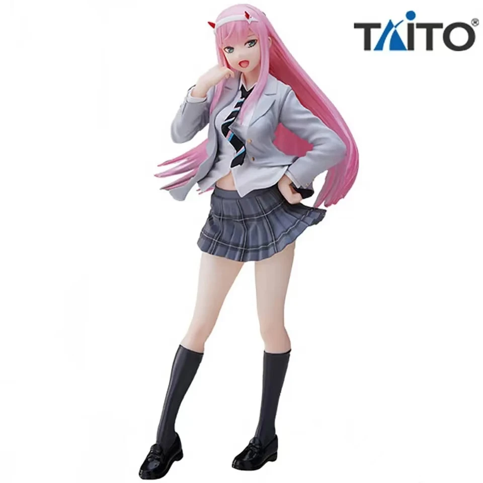 In stock Original Genuine TAITO DARLING in the FRANXX 18cm  Zero Two PVC Anime Action Figure Toys Collection Doll Gift