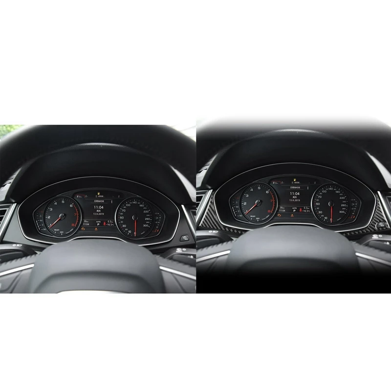 Real Carbon Fiber For  Q5L FY SQ5 2018-2024 Dash Instrument Cluster Speedometer Frame Cover Interior Trim Decal Accessories