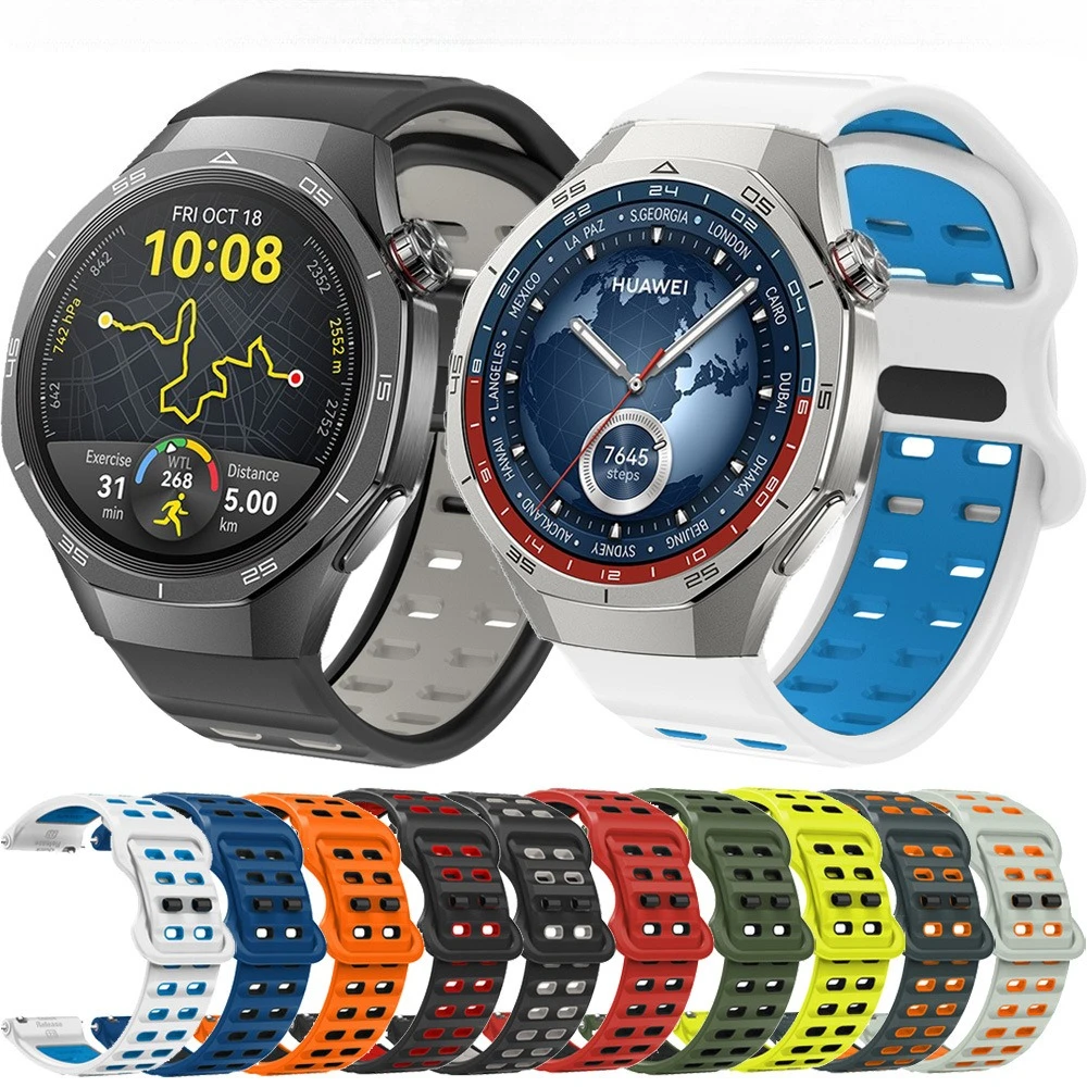 シリコン製22mm Huawei GT3 5 Pro 46mm/GT 2/3/4/5 46mm Pro SE用リストバンドストラップ、Huawei Watch GT4 GT4 46mm用ウォッチバンドブレスレット